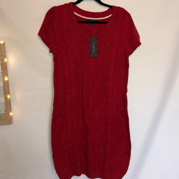 NWT Tommy Hilfiger red sweater dress - Picture 1 of 4